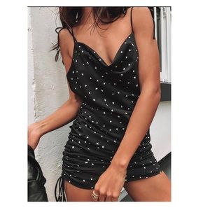 string along mini dress hearts